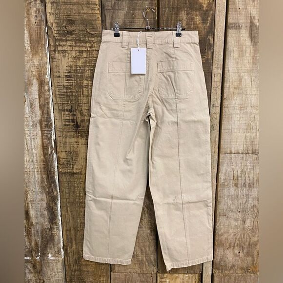 NWT HELSA Workwear Oversized Pants Taupe khaki wide leg Revolve M - Picture 14 of 15